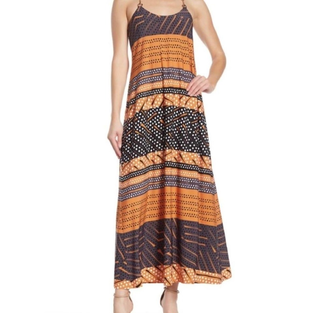 Maxi Razorback Indie cottage Boho dress Aztec boho festival ren faire